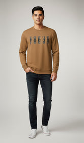 Focus Tan Men Sweet Shirt