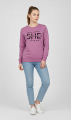 She's In Orchid Women Sweat Shirt