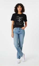 Hey sisi Women Black T Shirt