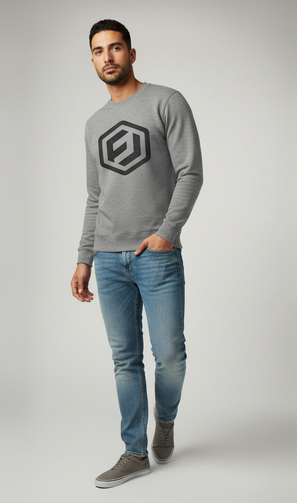 Gray Men Sweet Shirt