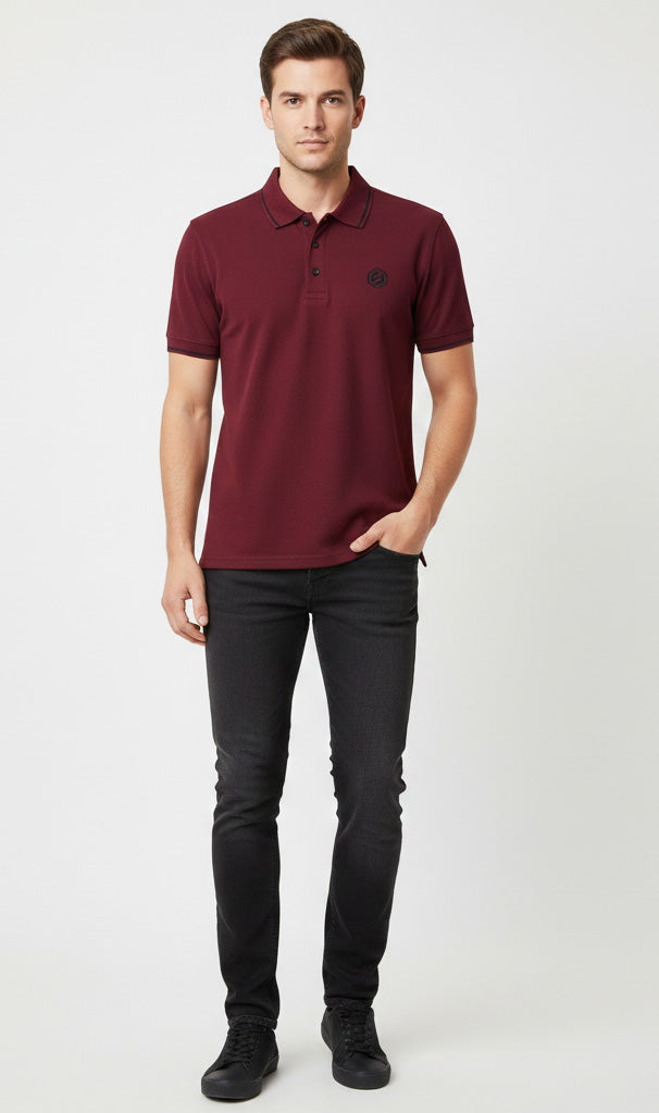 Men's Burgandy Polo Shirt